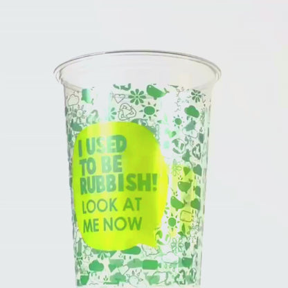 I Used To Be Rubbish Recycled Half Pint Cup CE - 1000 Pack